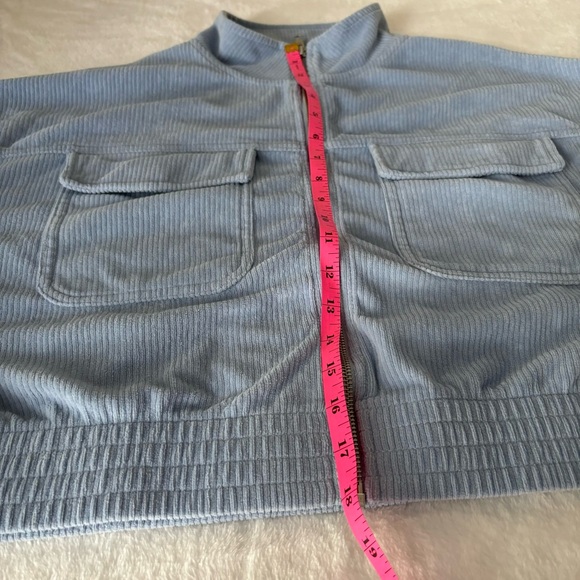 Aerie Groove On Zip Up Crop Jacket Size L Blue - Picture 12 of 14